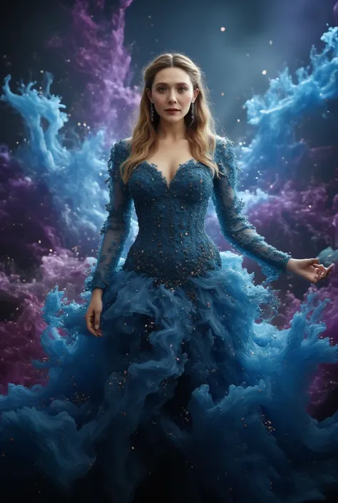 Elizabeth Olsen mature beautiful mom  Dress-blue Dress-blue Dress-blue Dress-blue Dress-blue  I saw a beautiful head and hair  space-blue-purple  💜💙🖤