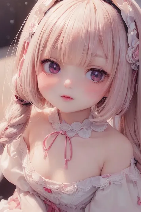 (petit little, ultra kawaii loli bishojo:1.3), (doll-like lolita, porcelain skin, (blank, glassy eyes), delicate facial features:1.3), (petit, ultra kawaii loli, (2girls kiss:1.3), closed eyes), (ultra cute loli face:1.3), ((masterpiece)), ((best quality))...