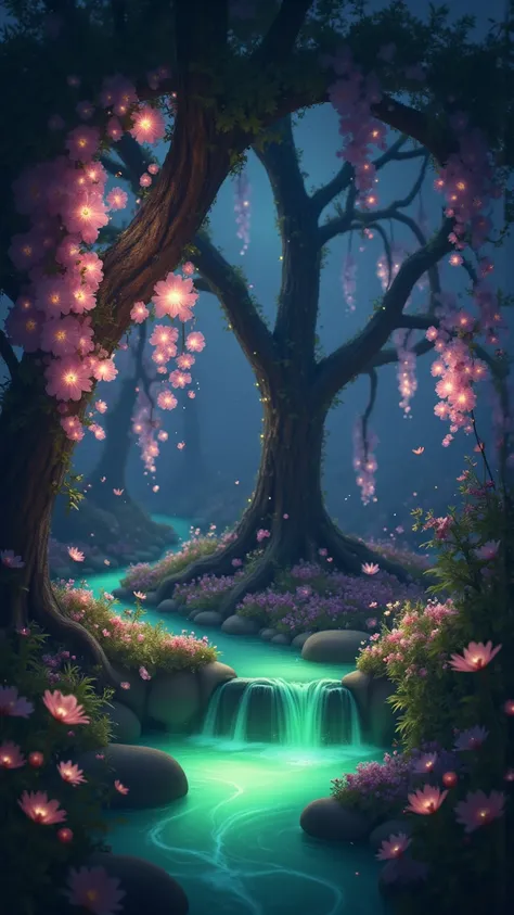 ( Masterpiece), (最 high quality), ( very detailed), ( Hi-Res),(magical pretty night null green stream overlay scene), (null), (cloud),  soft lighting,  beautiful background,  beautiful view,  Masterpiece,  high quality,  beautiful graphics ,  high detail, ...