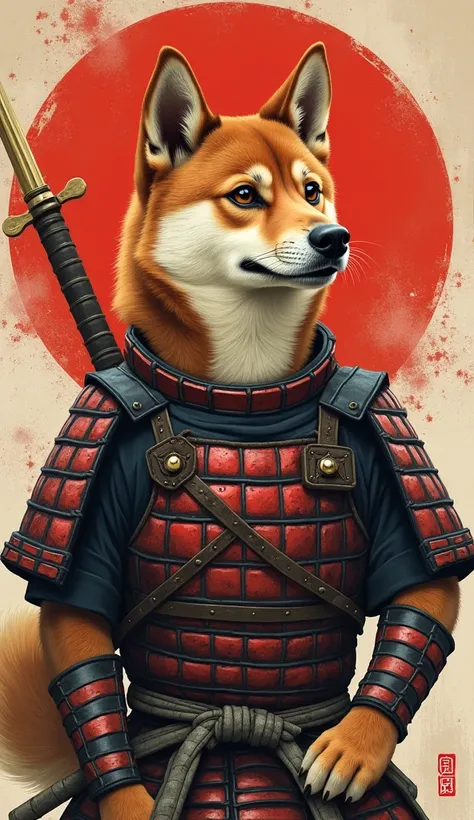 Shiba Inu、samurai、 high definition、Japanese dog、Shiba Inusamurai
