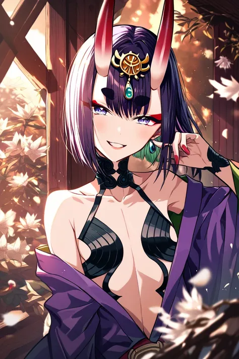 masterpiece, best quality, ultra detailed . 1girl, solo. shuten douji (fate)