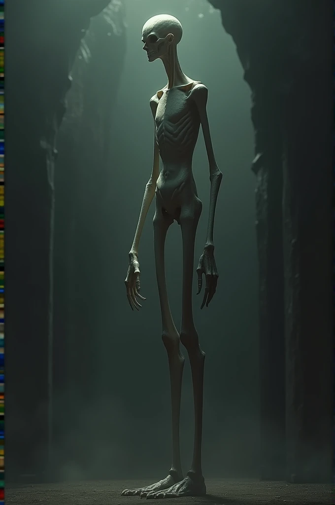 tall skinny naked monster with long legs