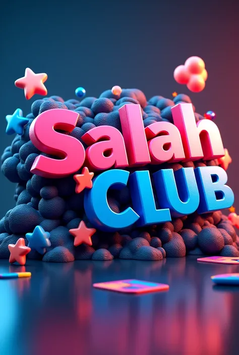 3d wallpaper walls Written on it Salah Sports Club