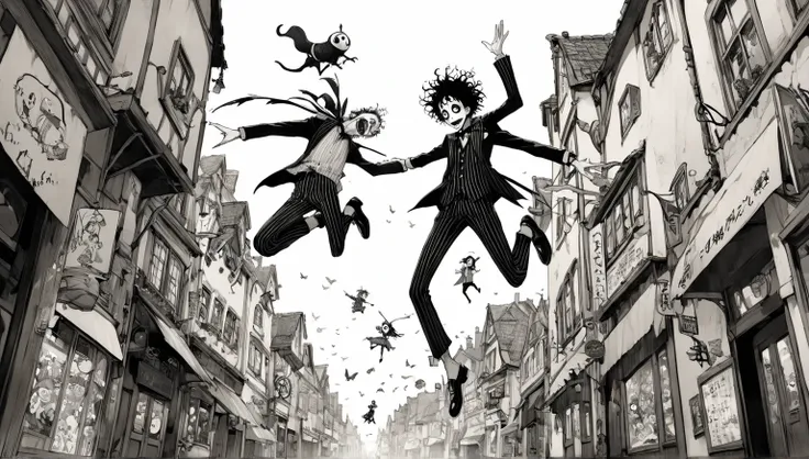     Tim Burton's Style、Around town、The person who is jumping 