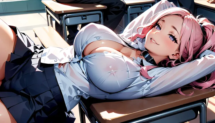 (Highest quality:1.24, Very detailed, Delicate and beautiful CG art, Detailed illustrations, Attention to detail, masterpiece:1.2, Highest quality, Best aesthetics), (((1 person))), (Tomoe Mama, White shirt with big breasts, bottom three buttons of her shi...