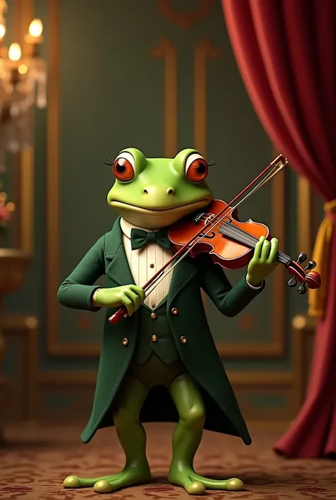 A frog playing the violin 🎻
