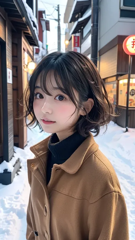  Japanese girl facing the front, super image quality, cute, pretty, sexy, and cute, actress, Japanese pretty girl, Lori, loose, short, curly hair, excellent style, excellent skeleton, clean, fluttering hair, small face, delicate girl, realistic girl, girl ...