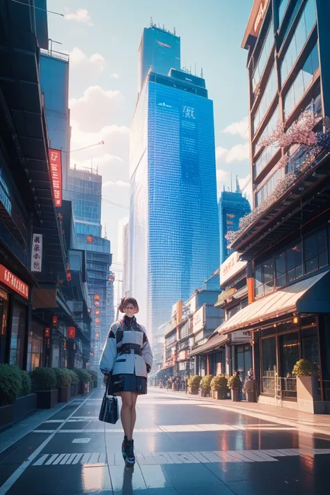 A hyper-realistic metropolitan cityscape in the year 2150, based on Niigata Prefecture, Japan. 8k ultra-detailed digital art, architectural visualization, cinematic lighting, volumetric fog, ray tracing, modern Japanese cyberpunk aesthetic.