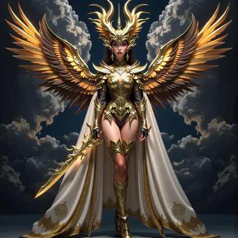 - Beautiful "Javanese" woman, brownish black hair.

- Wearing a costume ("Full Sexy Armor"), a costume that embodies the form of "Bird PipiT", (Armor Chest and Thighs open). Futuristic Costume Design.
Wearing a long robe full of Batik carvings

- The chest...