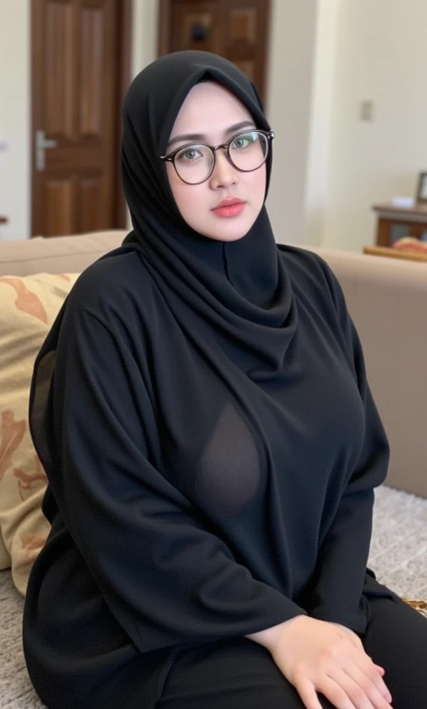 (Masterpiece: 1.2, Best Quality), Realistic, (Realistic Picture, Complex Details, Depth of Field), Best Quality, Masterpiece, Highly Detailed, Realistic, 1 mature, indonesian old wife, 45 Years Old, chest forward, big breasts, thin lips, beautiful and sedu...