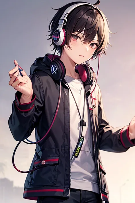  headphones 　 boy