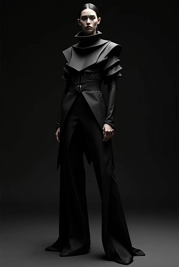 Images of geometric shapes in black fashion design