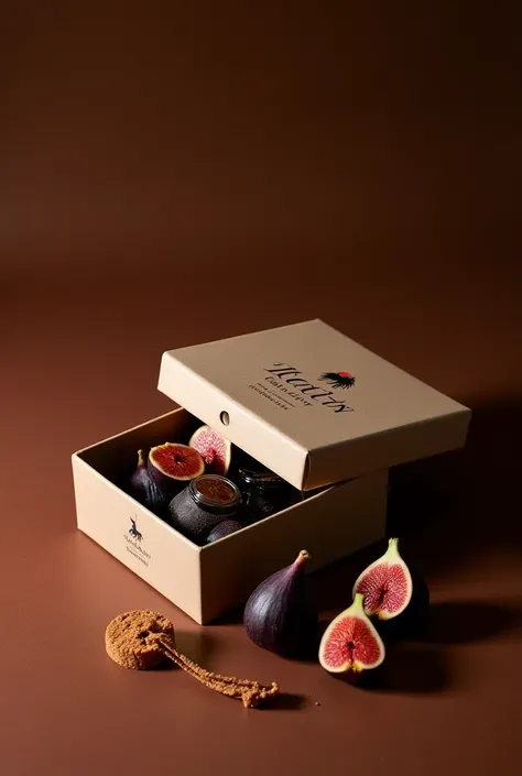 Announcement of a box of fig jam and black honey 