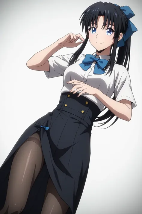 dutch angle, MASTER PIECE, HIGH QUALITY,  HD, 4K(((((Kamiya Kaoru wearing dragon dress, pantyhose, Kaoru Kamiya black hair))), (((sexy body))), ((((perfect girl anatomy)))), (((BLACK LONG HAIR, long ponytail hairstyle, hairbow, PERFECT EYES, medium breasts...