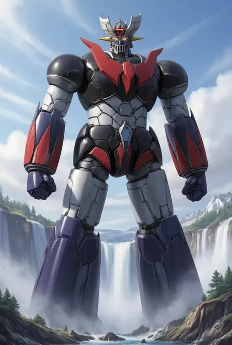      the great Mazinger Z stands 100 meters high during battle 、     this is a very realistic version      .thunder　   Mount Fuji　   photon force laboratory     　god々  Cumulonimbus clouds and sun partially appear     　Niagara Falls  　 rainbow black and sil...