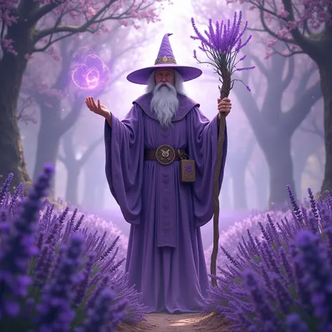 lavenra word with the magical environment with wizard and withers in lavendra garden