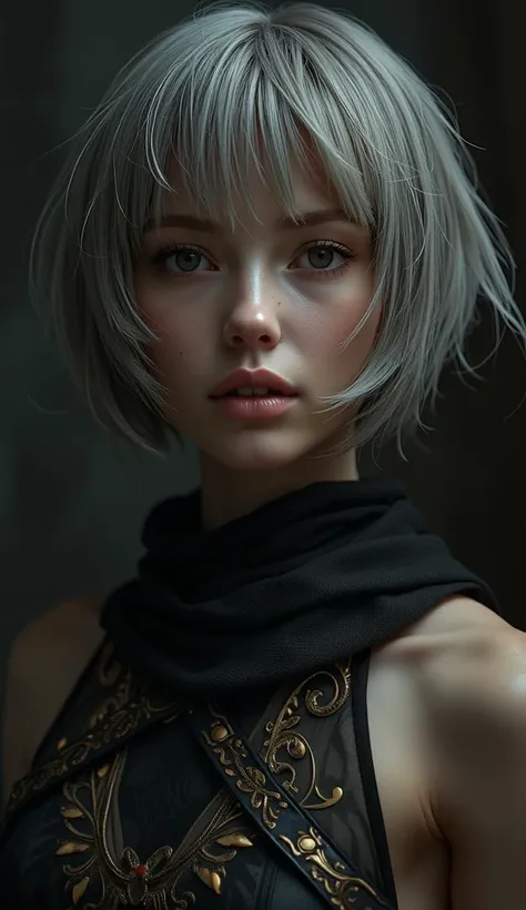 (ultra real), (figure), (High resolution), (8K), (very detailed), (Best figure), (detailed and beautiful eyes), (highest quality), (Super detailed), (masterpiece), (wallpaper), (detailed face), Generate a highly realistic image of ninja girl, NSFW, half gr...