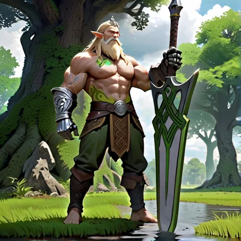 Masterpiece, HD, High resolution, high quality, best quality,High Details, Super Detailed. solo character alone, multiple views. fantasy art.
{{(A celtic-giant-male-warrior:(appearance: blue-skin. Long-shaggy-blonde-hair. Long-shaggy-blonde-beard. Barefoot...