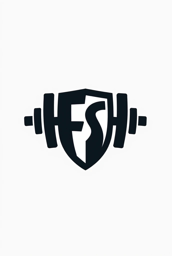 Create a fitness logo with a weight in the front for a cover 