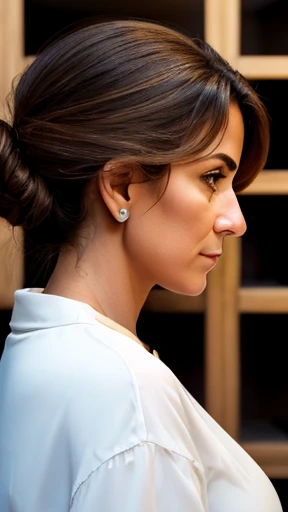  An Italian woman focusing on her face