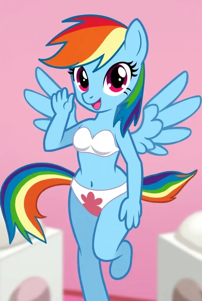 Rainbow dash sexy mostrando la vagina 