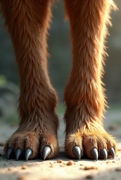 Furry feet paws