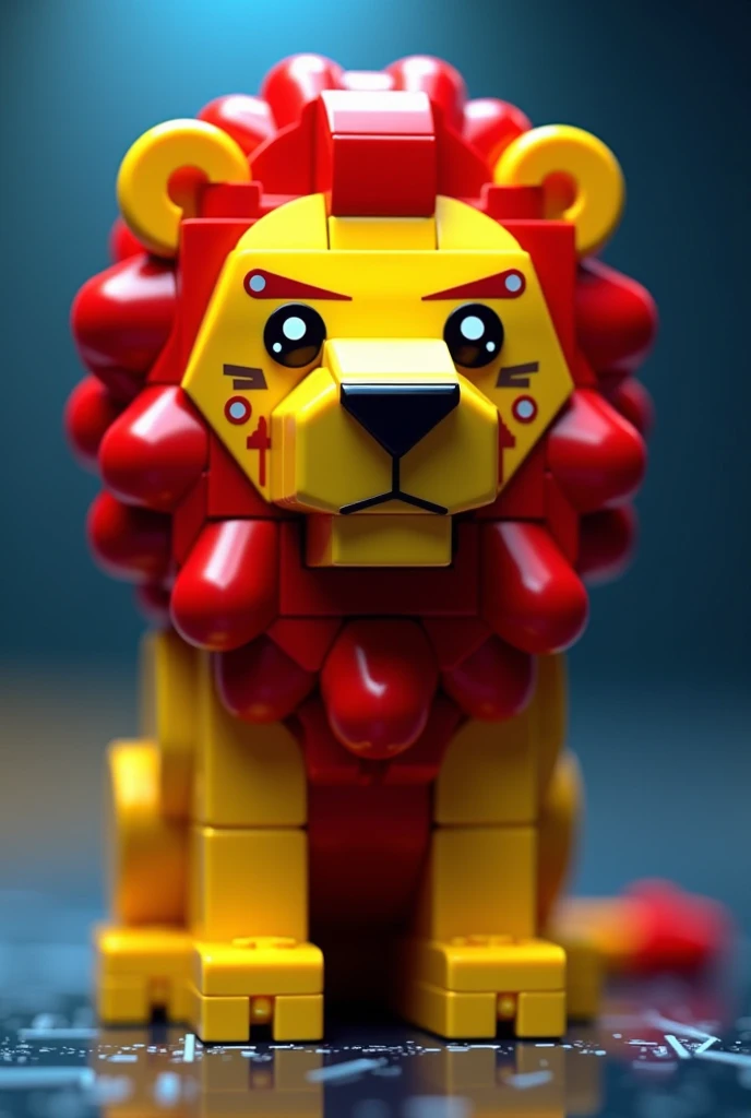 Lego lion logo for an electronic business company