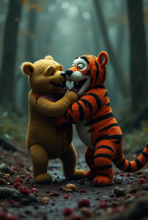 Winnie Pooh and Tiger live action gore version