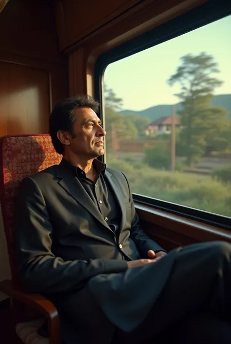 Imran khan on a train