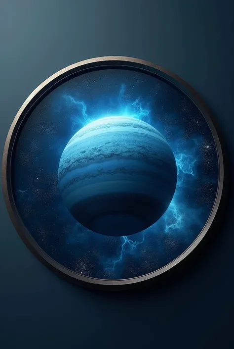 Circular frame for photos that have to do with Neptune 