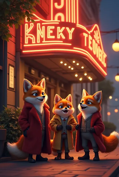 Foxes at the cinema with her girlfriends