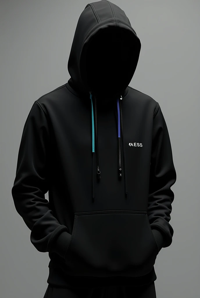 A black hoodie for an IEEE and AESS club add colors and some creativity with simplicity