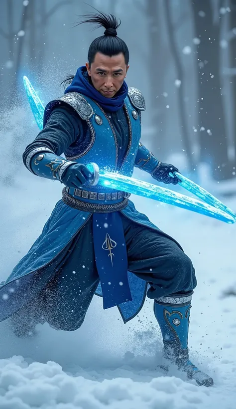 ### ** Donnie Yen as Sub-Zero — The Ice Warrior ** ❄️🔥  

Donnie Yen assume o papel do lendário Sub-Zero em uma reinterpretação ágil e devastadora do mestre criomante de *Mortal Kombat*.  Wearing blue and black ninja armor ,  reinforced with crystalline ic...