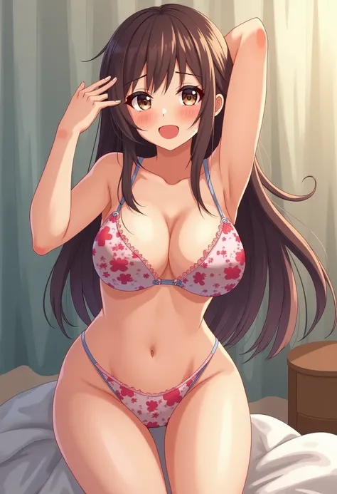   from anime naked without panties or bras, showing her hot pussy !