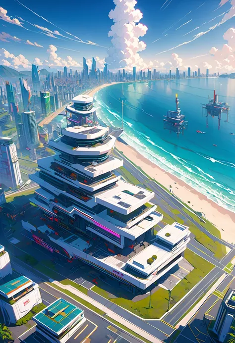   Future City ,  cyberpunk, , Decadence, Future Society,  ocean 