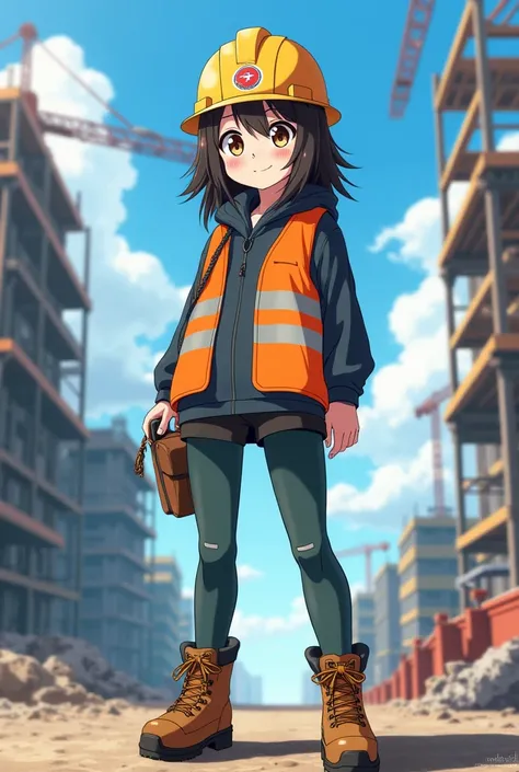 Nezuko Kamado dressed as a construction engineer 