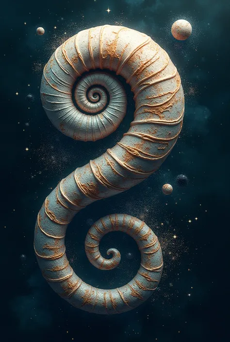 An alien alphabet based on the snail's shell