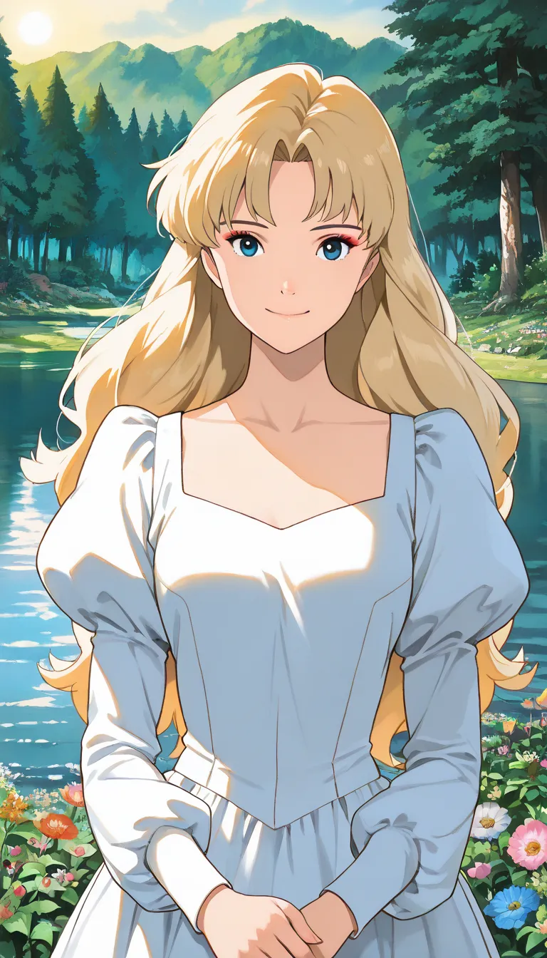 (score_9, score_8_up, score_7_up, , high_resolution, 1girl, Odette), (extremely detailed CG unit 8k wallpaper),(master part), (best quality), (ultra detail), (best illustration),(ghibli_style), cowboy shot, close up, standing, facing viewer, looking at vie...