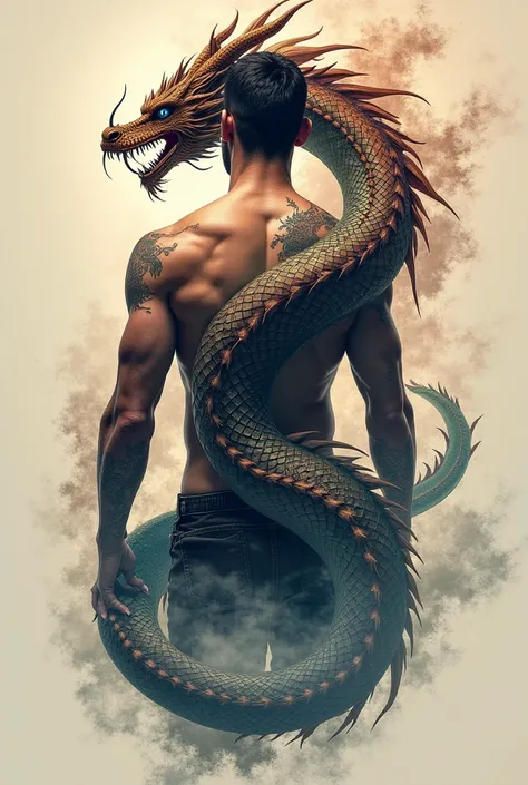 Dragon's back tattoo design 