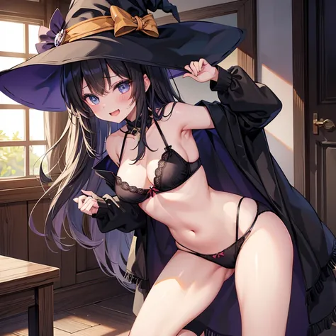 girl,witch、 sexy underwear 、 black bra、 black panties、 sexy panties 、 laughs、Mysterious Mansion