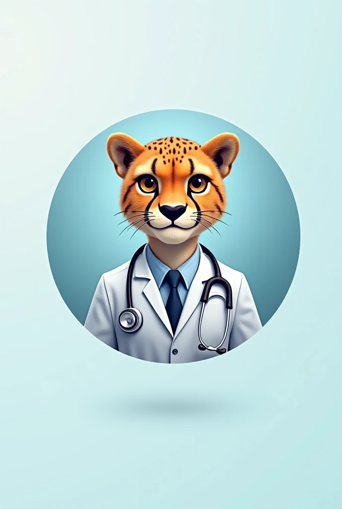 Horizontal flag with the logo of a radiologist cheetah
