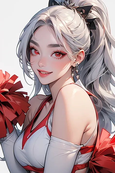 (     top quality ,     Masterpiece:1.2), (         Hi-Res  ,  greatest     Masterpiece ).(difficult).       very well detailed , ((    alone)),((  exists   :1.37)).   fantasy ,         illustration , ((     Silver Hair:1.5)).((      red eyes   :1.35)).(  ...