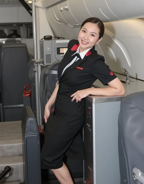 ((( Big Breasts Women))), JAL cabin attendant lady, japan airlines,  beautiful((Extremely busty ))A female flight attendant works on an airplane,  Big Breasts Women, beautiful, Alluring, sexy, ,,, (((large breasts:1.9), (huge breasts:1.9), (Uplifted and we...