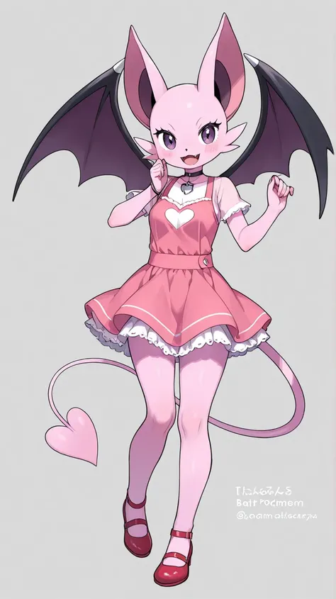 Female furry teenager bat pokemon style 