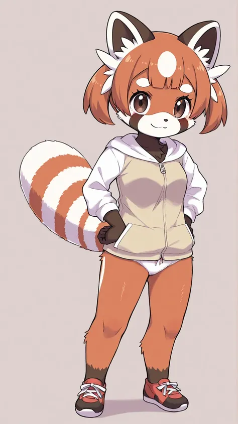 Female furry ager red panda pokemon style 