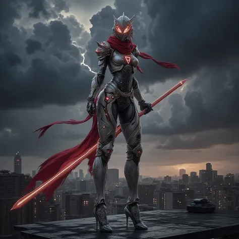 - Main Character, Beautiful Woman "Denmark",

- Wearing a costume ("Full Sexy Armor"), a costume that embodies the form of "kamen rider X", (Armor Chest and Thighs open).
Futuristic Costume Design, looks high-tech details.
There is a picture of the "RIDERS...