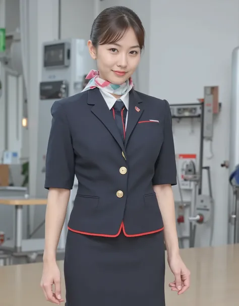 ((( Big Breasts Women))), JAL cabin attendant lady, japan airlines, beautiful((Extremely busty ))A female flight attendant works on an airplane, Big Breasts Women, beautiful, Alluring, sexy, ,,, (((large breasts:1.9), (huge breasts:1.9), (Uplifted and we...