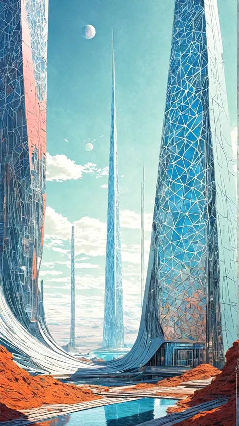 by Charles Schridde,vivid color,Terragen,extremely beautiful,intricate details,masterpiece,best quality,
Futuristic style,sleek,modern,ultra modern,high tech,detailed,Ornate And Intricate,
by Moebius and by Marc Simonetti,in the style of nicola samori,(daz...