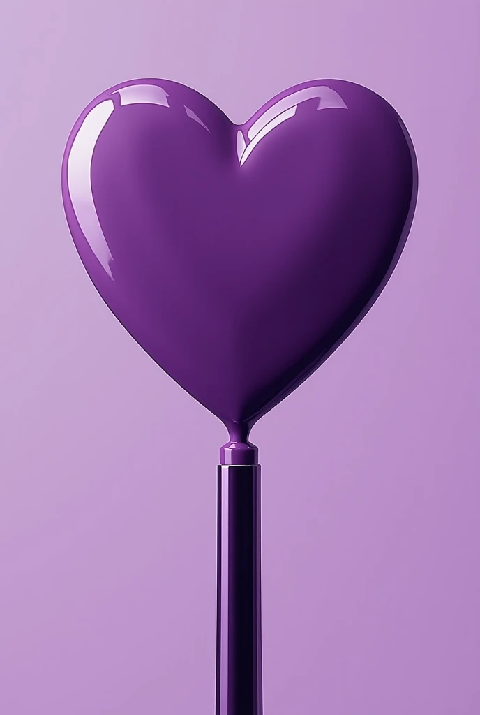 heart-shaped lystik, with a stick.  purple, bold. title karella