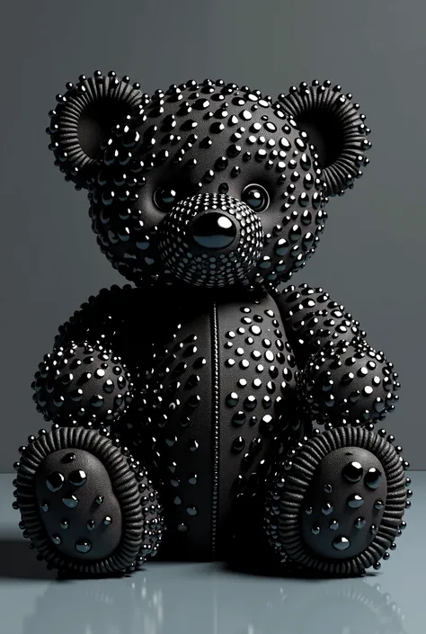 Black diamonnteddy bear. Add the pulsechain Logo
